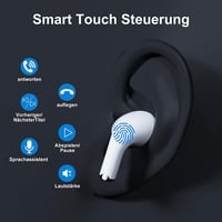 Robosynq Bluetooth 5.3 vezeték nélküli fülhallgató IPX7 vízálló - 30 óra lejátszás 4