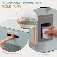 ROBUD Montessori Fa Játékkonyha Gyerekeknek 3-6 Év Lányoknak Fiúknak Kiegészítőkkel 3