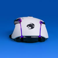 Mouse de gaming ROCCAT Kone XP Alb - Senzor optic 19000 DPI, Iluminare 3D RGB AIMO, rotiță Krystal 4D, funcționalitate multi-buton 2
