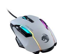 Mouse de gaming ROCCAT Kone XP Alb - Senzor optic 19000 DPI, Iluminare 3D RGB AIMO, rotiță Krystal 4D, funcționalitate multi-buton 5