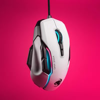 Mouse de gaming ROCCAT Kone XP Alb - Senzor optic 19000 DPI, Iluminare 3D RGB AIMO, rotiță Krystal 4D, funcționalitate multi-buton 7