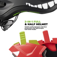 ROCKBROS Detská cyklistická prilba s integrovaným chráničom brady, odnímateľná full-face prilba na BMX, MTB a downhill pre deti a mládež 2