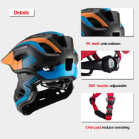 Cască integrală pentru copii ROCKBROS, mărimea M (53-58 cm), cu bărbie detașabilă, pentru BMX, MTB, Downhill, pentru băieți și fete 5