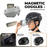 Cască de ciclism ROCKBROS cu vizieră magnetică detașabilă, cască MTB pentru bicicletă, ventilată, unisex, 58-62 cm 2