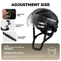 Cască de ciclism ROCKBROS cu vizieră magnetică detașabilă, cască MTB pentru bicicletă, ventilată, unisex, 58-62 cm 6