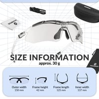 Ochelari de ciclism fotocromatici ROCKBROS cu protecție UV400 și bandă de fixare, compatibili cu ochelari de vedere 6
