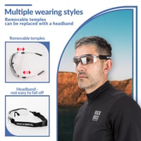 Ochelari de ciclism fotocromatici ROCKBROS cu protecție UV400 și bandă de fixare, compatibili cu ochelari de vedere 4