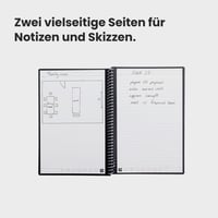 Znovupoužiteľný nedatovaný plánovač produktivity Rocketbook Fusion, 15 x 22,4 cm, modrý – ciele, mesačný a týždenný kalendár, denný zoznam úloh, linajkové a bodkované strany 8