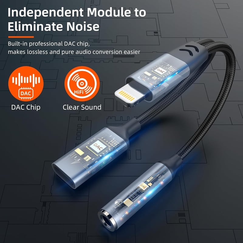 Rocketek 2-in-1 Lightning Adapter iPhone-hoz - 3.5mm Jack Fejhallgató Csatlakozó és Töltő Elosztó iPhone 14/13/12/11/XR/8/7 Készülékekhez

A