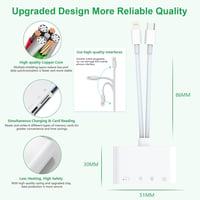 Rocketek 6-in-1 SD Kártyaolvasó iPhone/iPad Készülékekhez - Lightning/USB-C Adapter, PD60W Töltés, Fejhallgató Csatlakozó, USB 3.0 8