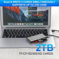 Rocketek 7 az 1-ben USB-C/USB 3.0 Memóriakártya Olvasó - 5Gbps Adatátvitel SD/SDHC/SDXC/CF/TF/XD/MS Kártyákhoz Windows/Mac/Linux Rendszerekh 4