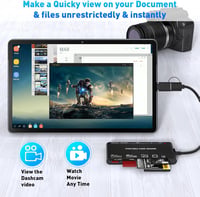 Rocketek 7 az 1-ben USB-C/USB 3.0 Memóriakártya Olvasó - 5Gbps Adatátvitel SD/SDHC/SDXC/CF/TF/XD/MS Kártyákhoz Windows/Mac/Linux Rendszerekh 6