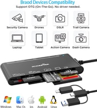 Rocketek 7 az 3-ban memóriakártya-olvasó SD/CF/XD/microSD/MS - fekete 7