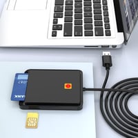 Rocketek Okoskártya Olvasó - CAC, Bankkártya, SIM Kártya Olvasó Katonai és Személyi Igazolványokhoz - Windows és Linux Kompatibilis USB Csat 1