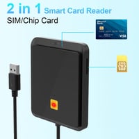 Rocketek Okoskártya Olvasó - CAC, Bankkártya, SIM Kártya Olvasó Katonai és Személyi Igazolványokhoz - Windows és Linux Kompatibilis USB Csat 3