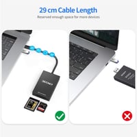 Rocketek USB-C XQD/SD Kártyaolvasó, Dupla Foglalattal, 5Gbps Átviteli Sebesség, Sony G/M Sorozattal Kompatibilis, Alumínium Ház, Windows/Mac 6