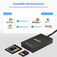 Rocketek USB-C XQD/SD Kártyaolvasó, Dupla Foglalattal, 5Gbps Átviteli Sebesség, Sony G/M Sorozattal Kompatibilis, Alumínium Ház, Windows/Mac 5