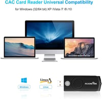 Rocketek USB Kártyaolvasó - Intelligens Kártya, SIM, SD, DNI, CAC Olvasó - Kompatibilis Windows/Mac Rendszerekkel - ISO 7816 Szabvány 3