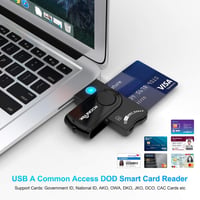 Rocketek USB Kártyaolvasó - Intelligens Kártya, SIM, SD, DNI, CAC Olvasó - Kompatibilis Windows/Mac Rendszerekkel - ISO 7816 Szabvány 1