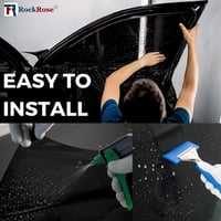 RockRose 20% Nano Keramická fólia na autosklá 1,0 m x 3,0 m, 2-vrstvová antracitová tónovacia fólia s 99% UV a 85% IR ochranou, tepelne izolačná, samolepiaca 6