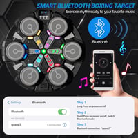 ROCKY&CHAO Falra szerelhető LED boxzsák Bluetooth zenével és játékmódokkal - De 3