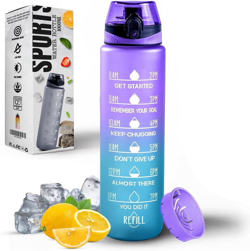 Športová fľaša Roe Tenpo Tritan 1 liter, vhodná do umývačky riadu, bez BPA, nepriepustná, na behanie, cyklistiku, do posilňovne, na jogu