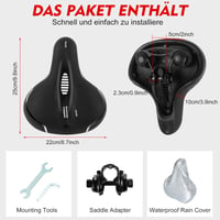 Cyklistické sedlo ROGTYO Cloud Comfort Pro Max – extra široké gélové sedlo s pamäťovou penou, tlmením vibrácií a vodeodolným povrchom, ergonomické sedlo pre mužov aj ženy, na MTB, trekkingové a elektrobicykle 7