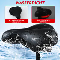 Cyklistické sedlo ROGTYO Cloud Comfort Pro Max – extra široké gélové sedlo s pamäťovou penou, tlmením vibrácií a vodeodolným povrchom, ergonomické sedlo pre mužov aj ženy, na MTB, trekkingové a elektrobicykle 4