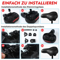 Cyklistické sedlo ROGTYO Cloud Comfort Pro Max – extra široké gélové sedlo s pamäťovou penou, tlmením vibrácií a vodeodolným povrchom, ergonomické sedlo pre mužov aj ženy, na MTB, trekkingové a elektrobicykle 5