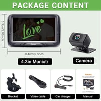 Rohent Baba Autós Kamera HD 1080P Éjjellátó 4,3" Monitorral - Hátsó Ülés Megfigyelő Rendszer Gyerekfelügyelethez 7