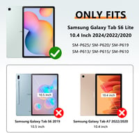 Puzdro ROISKIN na Samsung Galaxy Tab S6 Lite 10,4" 2024/2022/2020 – s držiakom na pero, 360° otočným stojanom a ramenným popruhom, čierne 3
