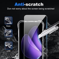 Rojeuinn Oppo Reno13 Reno 13 5G átlátszó tok 1 db edzett üveg kijelzővédővel, soft matte, ultra clear képernyővédő 2