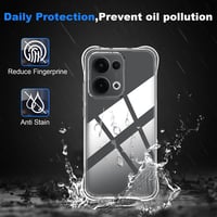 Rojeuinn Oppo Reno13 Reno 13 5G átlátszó tok 1 db edzett üveg kijelzővédővel, soft matte, ultra clear képernyővédő 5