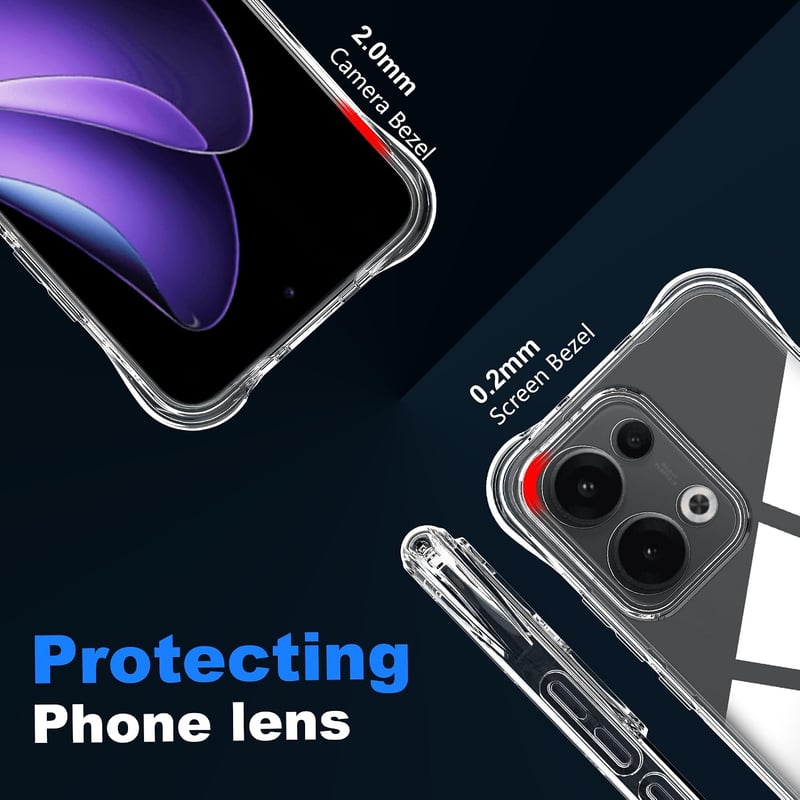 Rojeuinn Oppo Reno13 Reno 13 5G átlátszó tok 1 db edzett üveg kijelzővédővel, soft matte, ultra clear képernyővédő