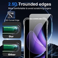 Rojeuinn Oppo Reno13 Reno 13 5G átlátszó tok 1 db edzett üveg kijelzővédővel, soft matte, ultra clear képernyővédő 3