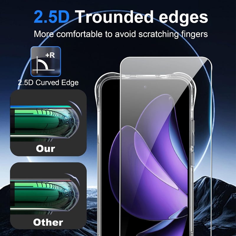 Rojeuinn Oppo Reno13 Reno 13 5G átlátszó tok 1 db edzett üveg kijelzővédővel, soft matte, ultra clear képernyővédő