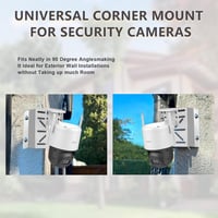 Suport universal de montare pe colț ROKOLOOM din oțel inoxidabil pentru camere eufy SoloCam S340 și Tapo, CCTV, lămpi de perete și de scenă cu LED, panouri solare 4