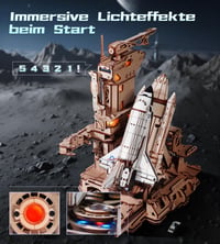 3D drevené puzzle ROKR pre dospelých – Vesmírny raketoplán LKA02, darček STEM pre mužov 4