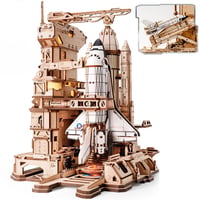 3D drevené puzzle ROKR pre dospelých – Vesmírny raketoplán LKA02, darček STEM pre mužov 1