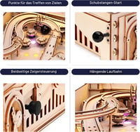 ROKR Fa Flipper Játék 3D Puzzle Felnőtt Pinball Asztal Ajándék 4