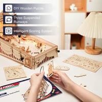 ROKR Fa Flipper Játék 3D Puzzle Felnőtt Pinball Asztal Ajándék 3