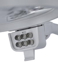 Stolná lupa Rollei s LED osvetlením, zväčšenie 1,8x a 3,3x, 6 LED diód s nastaviteľným jasom, ohybné rameno, stojan a svorka, napájanie z batérií alebo zo siete. 4