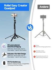 Trepied pentru Smartphone Rollei Easy Creator cu Urmărire Automată și Selfie Stick 5