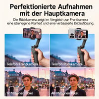 Rollei Easy Creator Selfie Monitor – Magnetický zadný displej pre smartfóny, kompatibilný s iPhone a Android, pre TikTok, YouTube, vlogovanie, biela 3