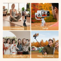 Rollei Easy Creator Selfie Monitor – Magnetický zadný displej pre smartfóny, kompatibilný s iPhone a Android, pre TikTok, YouTube, vlogovanie, biela 9