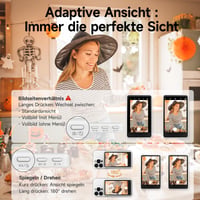 Rollei Easy Creator Selfie Monitor – Magnetický zadný displej pre smartfóny, kompatibilný s iPhone a Android, pre TikTok, YouTube, vlogovanie, biela 6