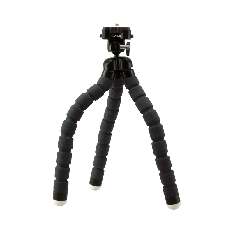 Flexibilný ministatív Rollei Monkey Pod s guľovou hlavou, kompaktný a nastaviteľný dizajn, čierny
