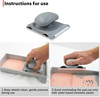 ROLLINGDOG 10,2 cm Szélecset Festőpad Vezetőkerekekkel Falhoz és Mennyezethez 2