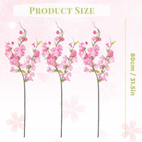 ROLLWAY 3 db Tavaszi Cseresznyevirág Ág 80cm Mesterséges Sakura Dekoráció 2
