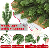 ROLLWAY 50 db Műfenyő Ág 26x10 cm Karácsonyi Dekoráció DIY Adventi Koszorú 2